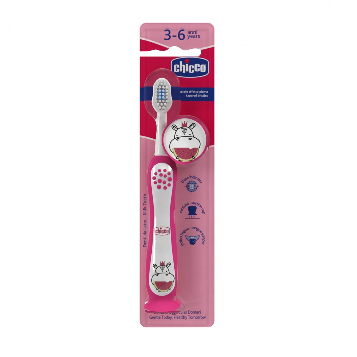 CHICCO Cepillo Dental 3-6 años Rosa