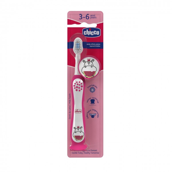 CHICCO Cepillo Dental 3-6 años Rosa