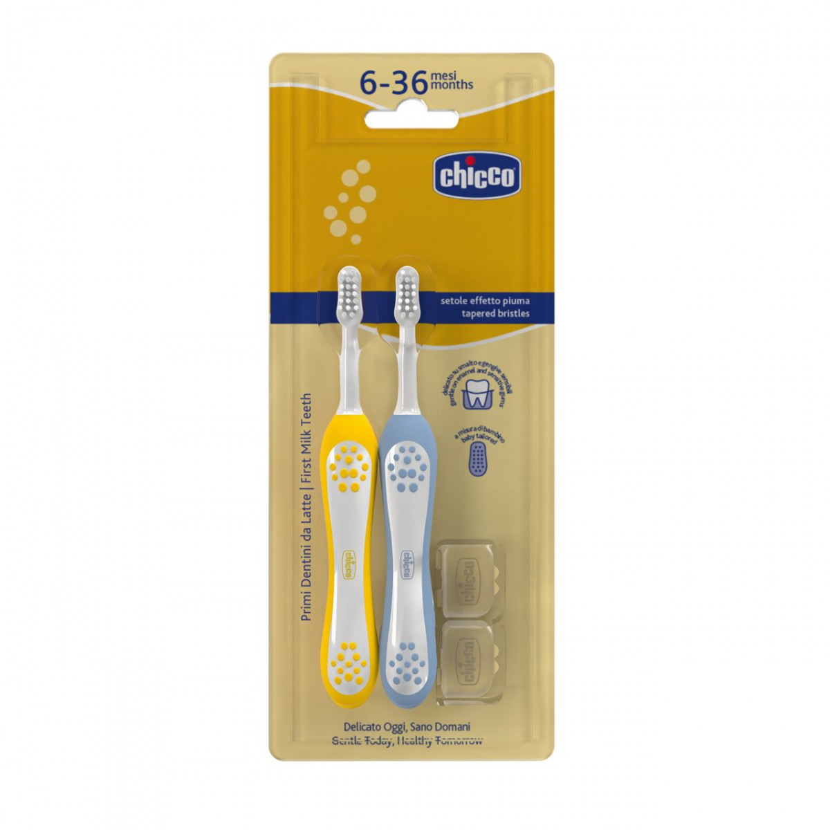 CHICCO Bipack Cepillo Dental 2 colores 6-36M